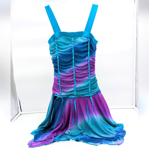 Iz Byer Other - IZ Byer Girls Purple and Teal Ombre Dress Size 7